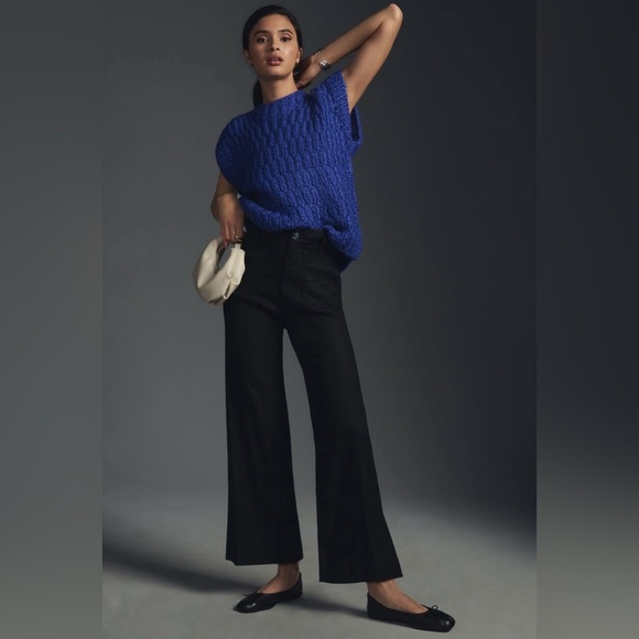 Anthropologie x Maeve Colette Linen-Blend Crop Wide-Leg...